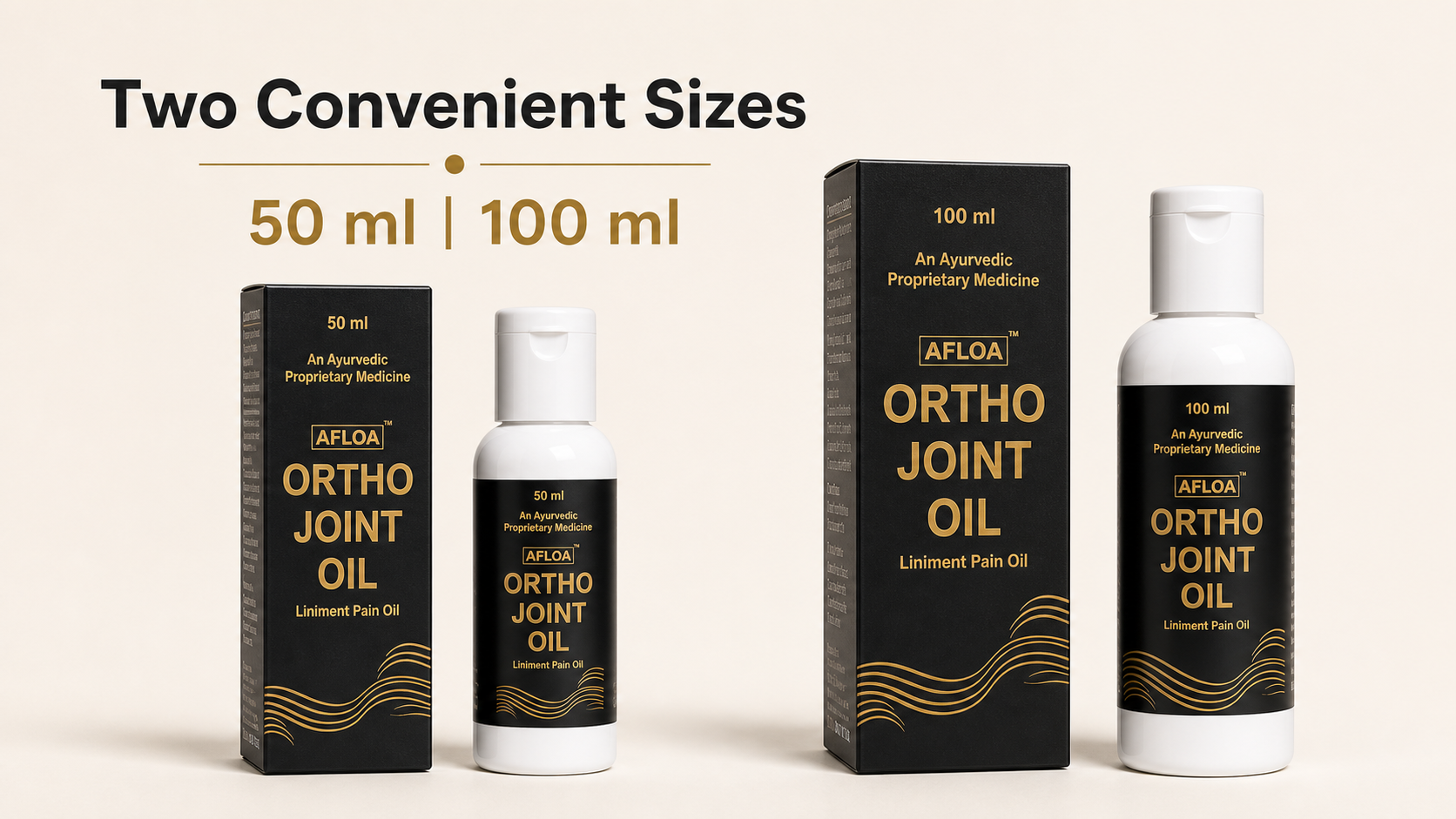 50 ml and 100 ml size comparison